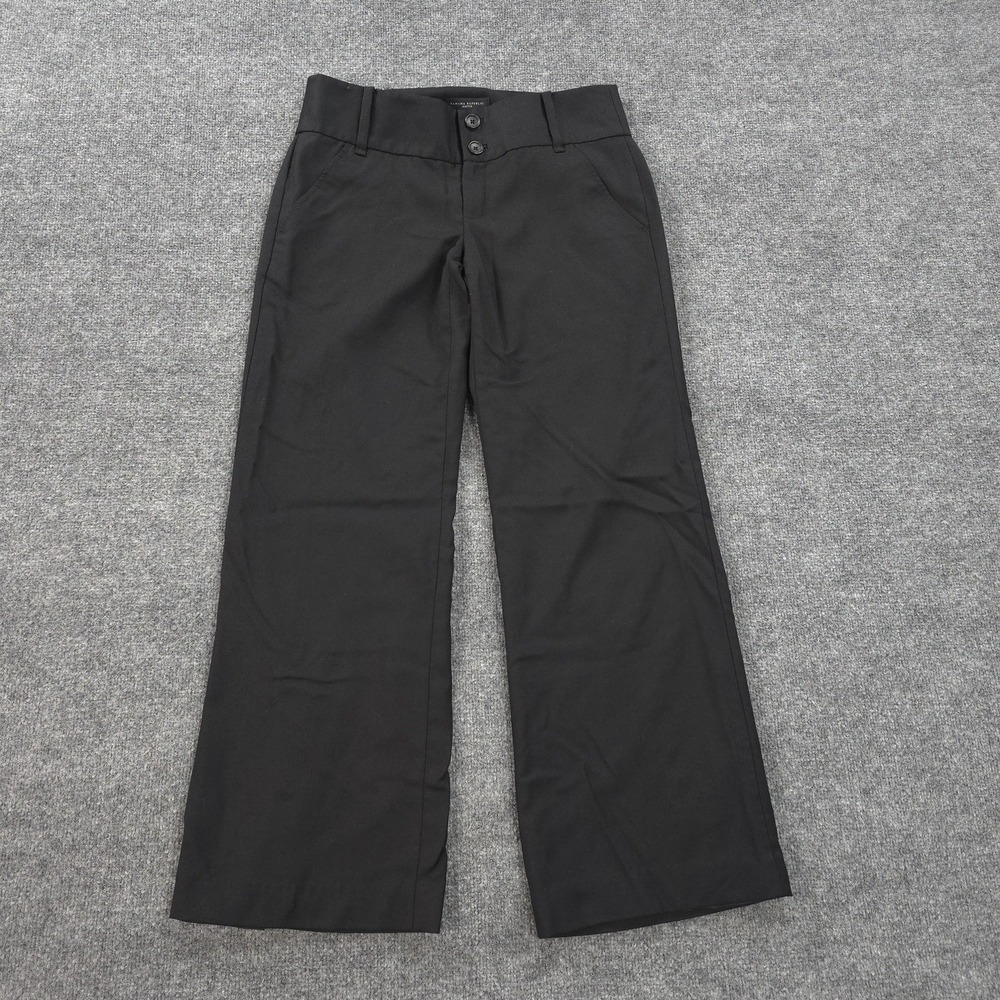 Banana Republic Pants Womens 8 Black Martin Wool Blend Twill‎ Lined Dress Work